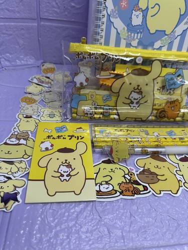 POMPOMPURIN A5 Notebook Pencil Case Pen Stickers Rubber Squishy Sharpener - Picture 5 of 6