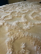 Chenille Cotton Comforter 90X90 Blush Pink Queen Bedding Set W 2 Shams