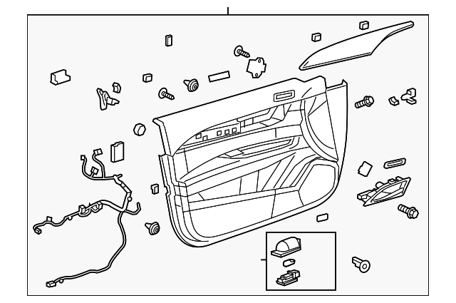 Genuine GM Jet Black Front Driver Side Door Panel 22960287