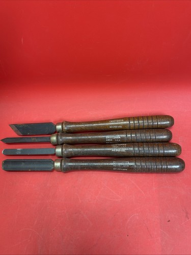 Vintage Craftsman Wood Lathe Chisel Lot 928523, 928525, 928528, 928526