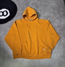 Vintage 90s Russell Athletic Hoodie Mens xLarge Orange Sweatshirt Made in USA