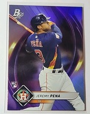 Jeremy Pena 2022 Bowman Platinum Rookie Card #98 Houston Astros. rookie card picture