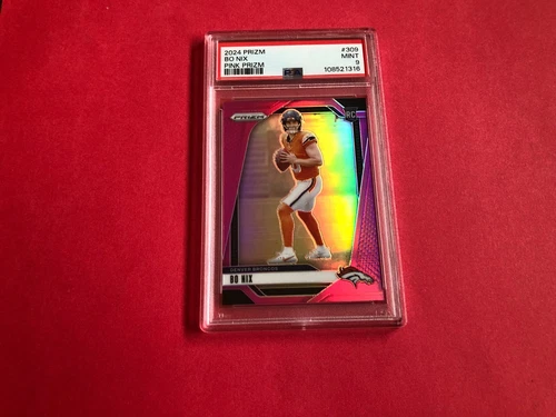 Panini Pink Prism Bo Nix #309 (RC) PSA 9