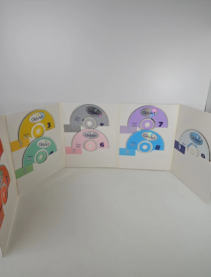 ClickArt 125,000 Cds 1 - 9 Complete 9 Disc Set Windows PC Images Animation Fonts - Image 3 of 4