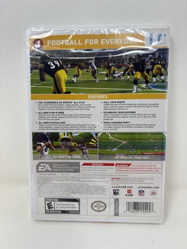 Madden NFL 09: All-Play (Nintendo Wii, 2008) nuovo sigillato in fabbrica - Foto 2 di 7