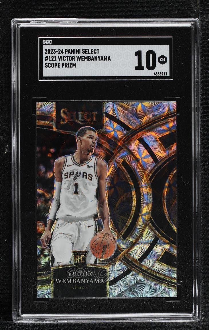 2023-24 Select Premier Level Scope Prizm Victor Wembanyama SGC 10 Rookie RC 0n1s
