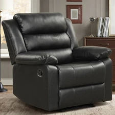 CANMOV  Manual Recliner Comfortable Arms and Back Faux Leather Reclining Chair