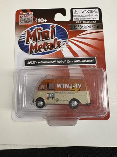 Mini Metals escala HO NBC Broadcast International Metro Van #30522 WTMJ-TV COMO NUEVO | Zustand: New