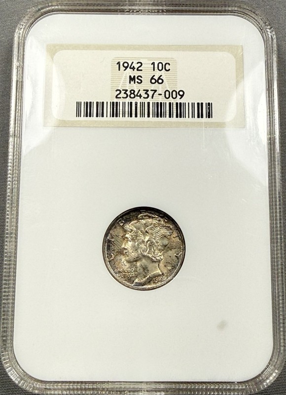 1942 Mercury Dime 10c -  NGC MS66 - Old “Fatty” Holder Choice Original