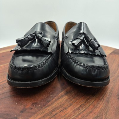 GH Bass Weejuns Stratton Shoes Men 8.5M Black Leather Kiltie  display picture 1
