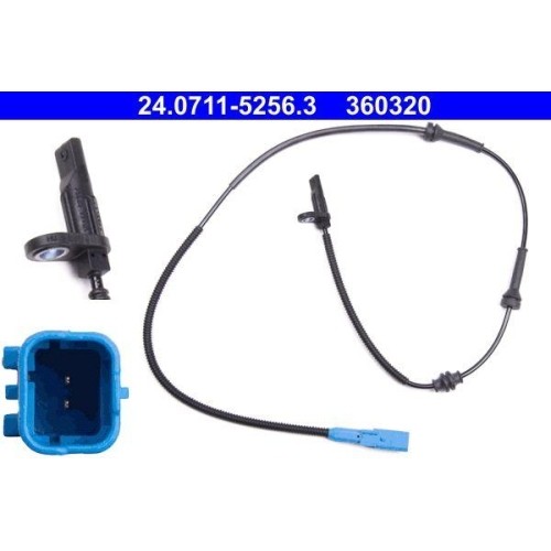 ATE 24.0711-5256.3 Sensor Raddrehzahl Vorderachse FüR CitroëN Peugeot-image