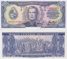 Uruguay 50 Pesos 1967 P 46 UNC