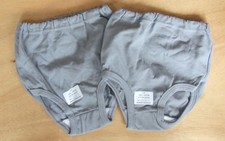 Two pairs age 6-8ys stretch nylon school knickers everyday briefs light Grey.