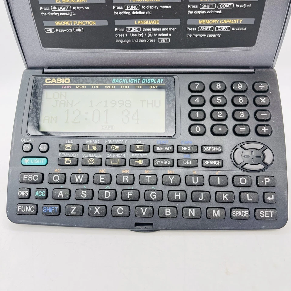 Casio Digital Diary SF-4900L 128KB Backlight Display Working Vintage - Image 3 of 4