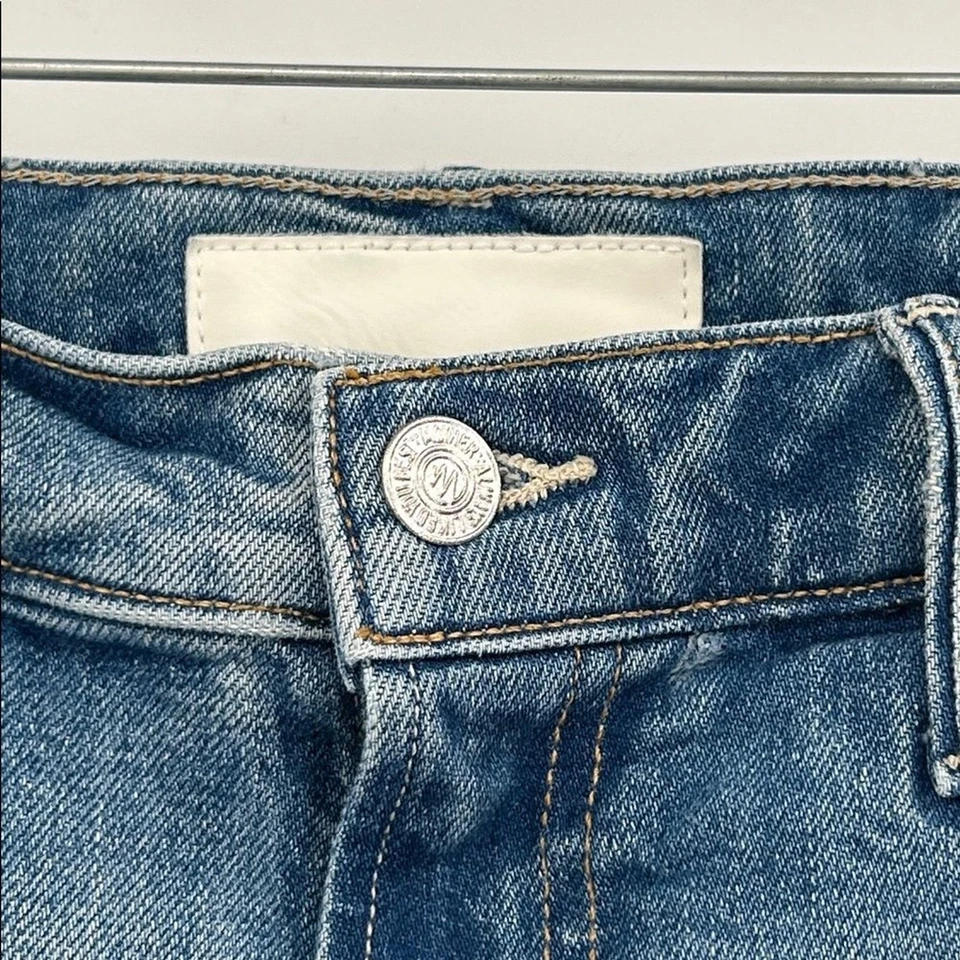 MOTHER The Hustler Roller Heel Fray Jeans Cutoff into Shorts Size 29 - Image 2 of 4
