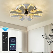Ceiling Fan with LED Light 6-Speed Remote Control Bedroom Modern Dimmable