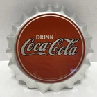 Vintage Coca Cola 1999 Metal Bottle Cap Sign 11"