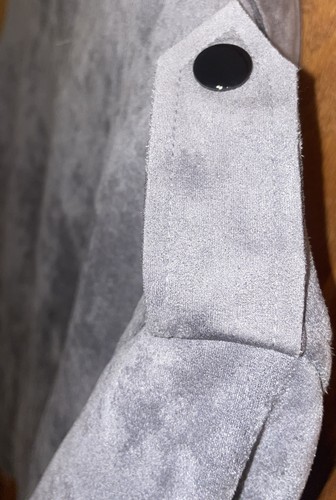 Kut From The Kloth Soft Women’s Faux Suede Moto Jacket Size XS Gray EUC - Picture 6 of 8