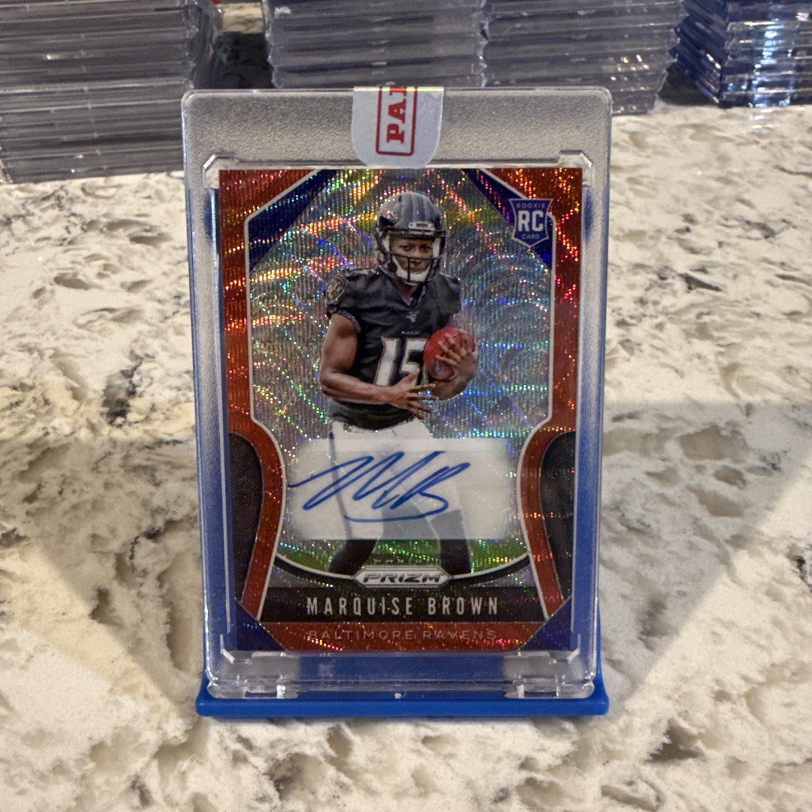 2019 Panini Prizm - Rookies Marquise Brown #341 Red Wave Prizm /149 (RC)