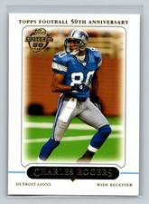 2005 Topps #205 Charles Rogers Detroit Lions Football Card