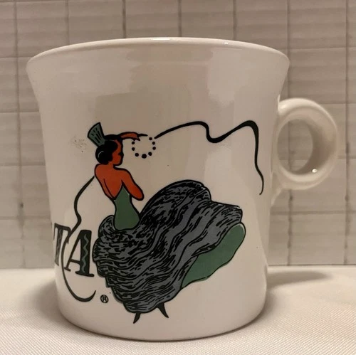 Fiesta Ivory Dancing Lady Logo Mug Fiestaware Coffee Cup