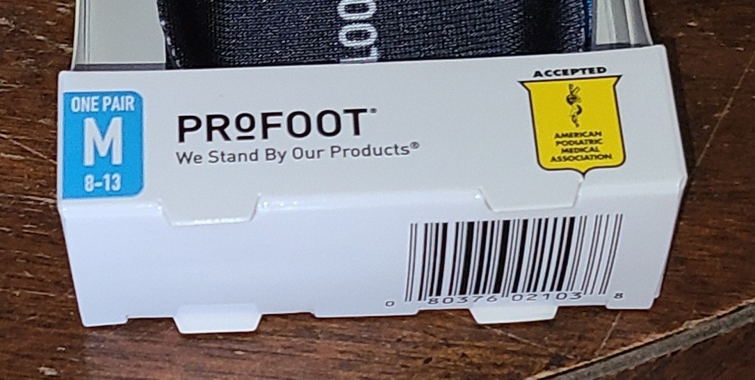 1 Pair of ProFoot (Men's 8-13) Plantar Fasciitis Orthotics #2103