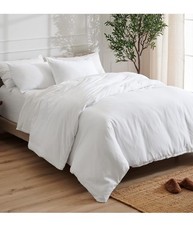 Dusk King Size Duvet Cover 225x220cm White Egyptian Cotton Luxury Bedding Dusty