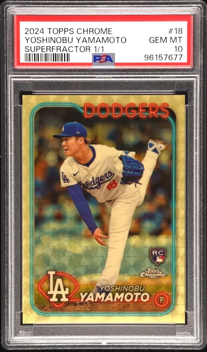 2024 Topps Chrome - Yoshinobu Yamamoto #18 SuperFractor /1