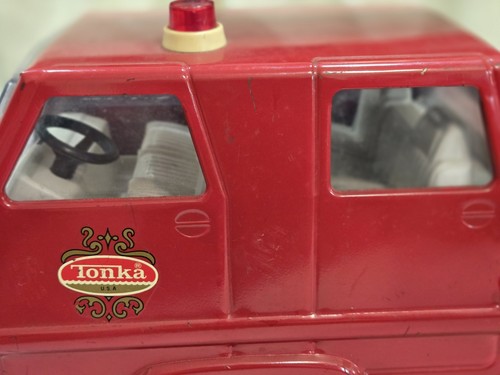 Vintage 1970's Tonka Snorkal Fire Truck Pressed Steel 13200 Aerial Ladder Pumper - Picture 3 of 24