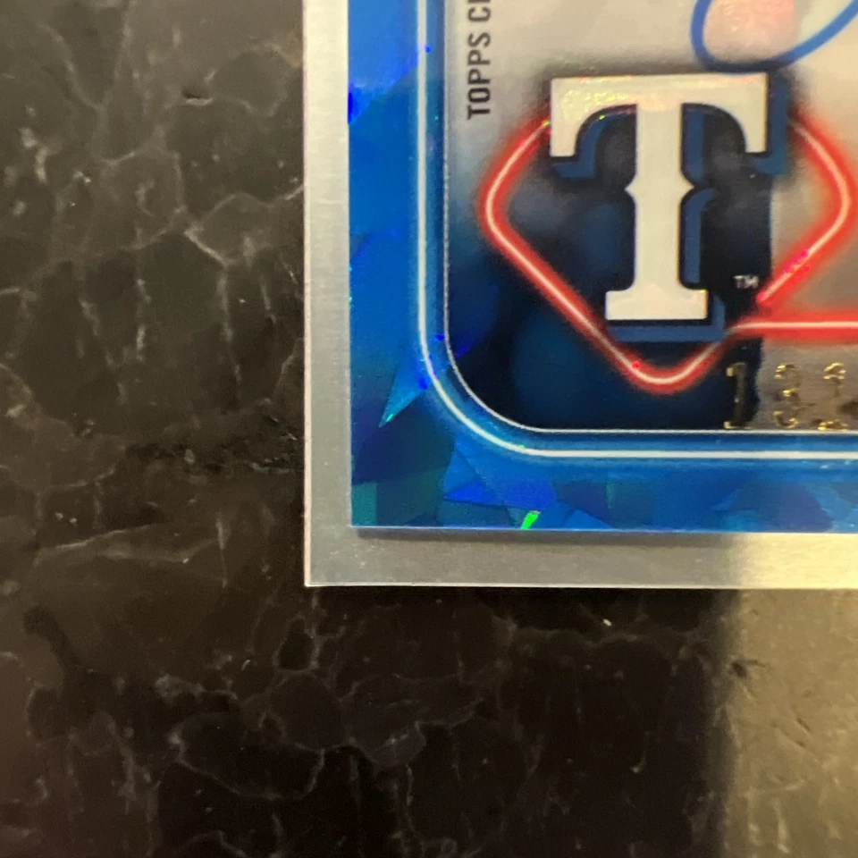 2024 Topps Chrome Update Sapphire Jack Leiter Auto RC Rookie #/199 Rangers - Image 4 of 4