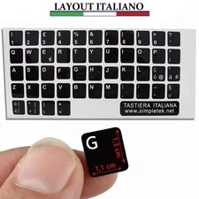 Stickers Keyboard Adhesives For Transforming Italian Layout Glossy Black