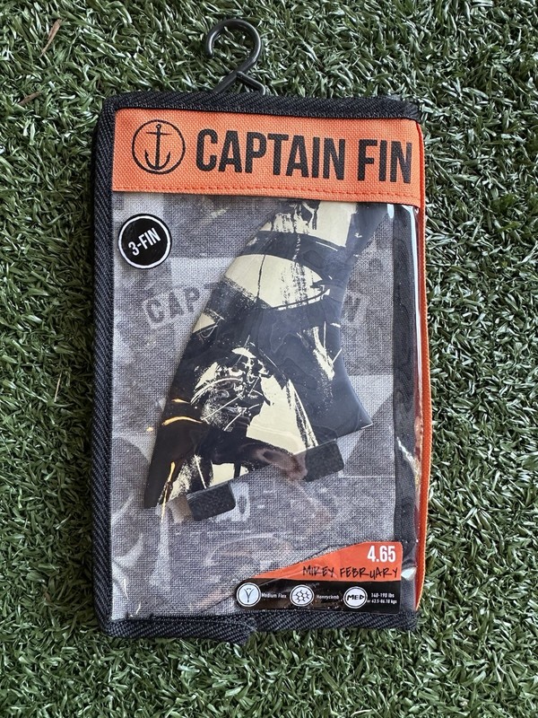 Captain Fin Co. Mikey February Surfboard Black Tri Fin Set Med
