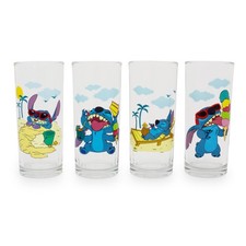 Disney Lilo  Stitch Beach Day 10-Ounce Tumbler Glasses  Set of 4