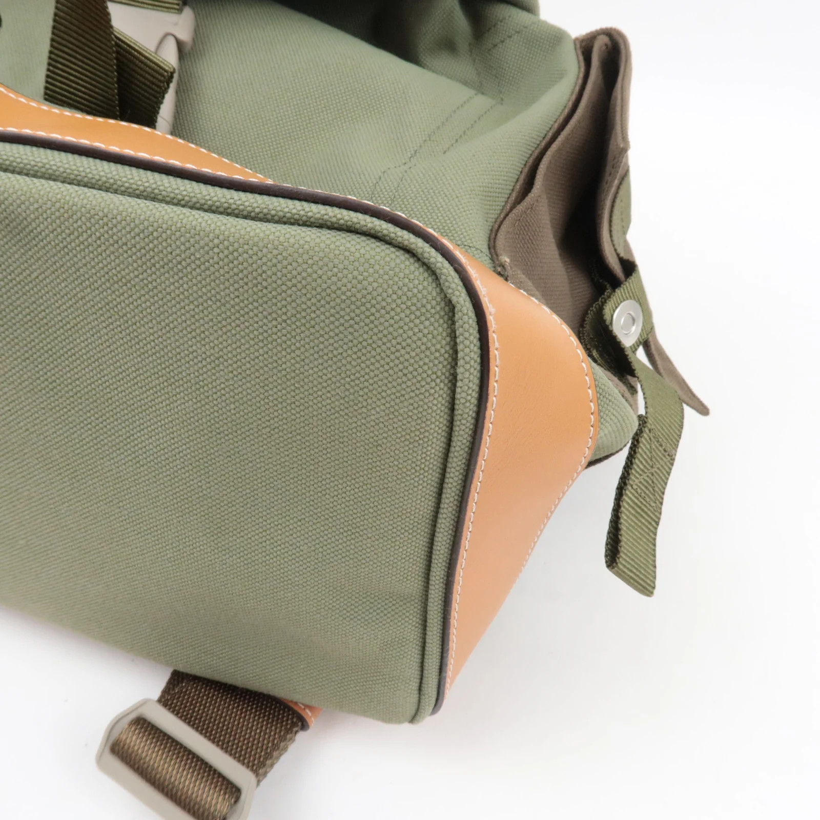 LOEWE Anagram Convertible Backpack Canvas Khaki A… - image 7