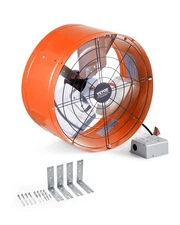 ✅Gable Mount Fan,15 Inch Attic Exhaust Fan with Adjustable Thermostat & Outer