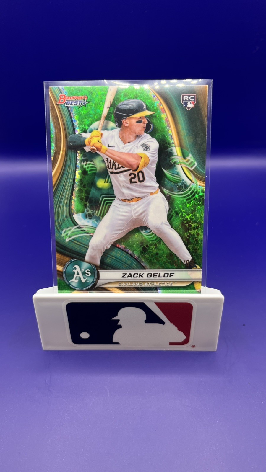 2024 Bowman's Best Green Mini-Diamond Refractor /99 Zack Gelof #46 Rookie RC