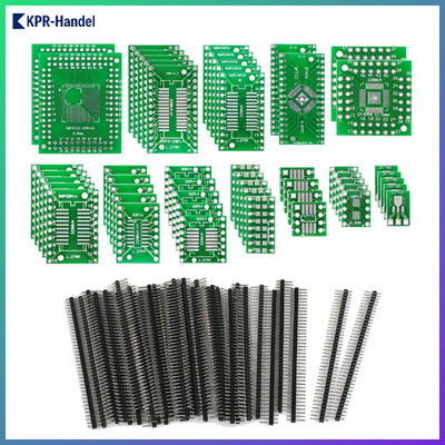 SMD zu DIP Adapter Kit 12 Typen PCB Platine mit 40 Stiftleisten