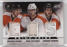 2012 Panini Prime Trios 42/100 Brandon Manning Brayden Schenn Sean Couturier 2d8