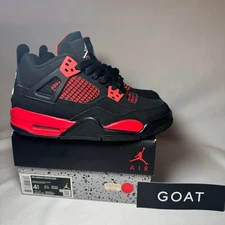 Size 4.5 - Nike Air Jordan 4 Retro GS Red Thunder Men's Shoes - Ships Now