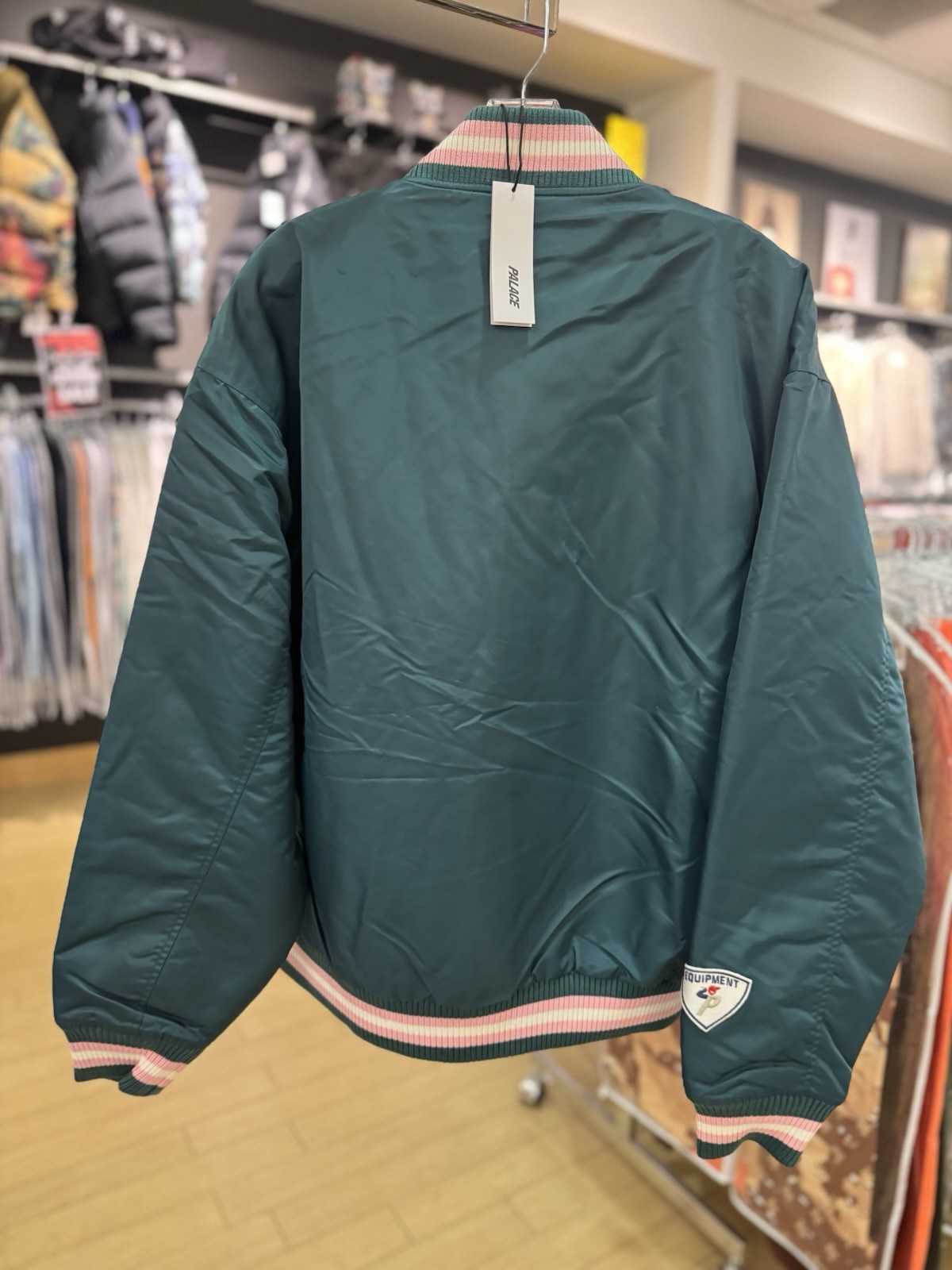 Palace Satin The Arena Jacket Green Size L In Hand Ready To Ship thumbnail 2