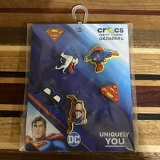 Crocs Jibbitz Superman 5-Pack Shoe Charms DC Comics Superhero Set NEW