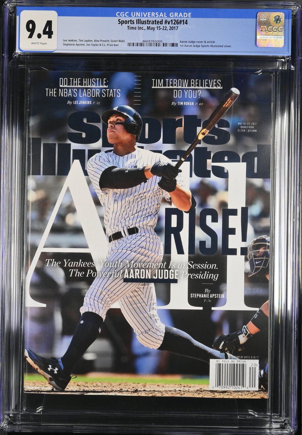 2017 Sports Illustrated Newsstand Aaron Judge First Cover FC