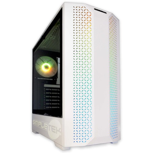 Boîtier De Jeu ATX NAOS Blanc USB 3.0 Audio HD LED RGB Ventilateurs PC Fixe