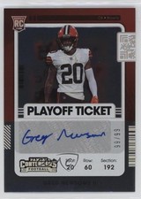 2021 Panini Contenders Rookie Playoff Ticket 99/99 Greg Newsome II #155 Auto 1u6
