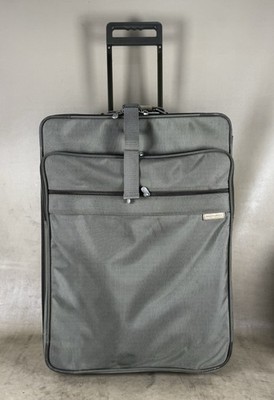 Briggs & Riley Baseline 28  Upright Olive Checked Luggage Suitor Suitcase Large