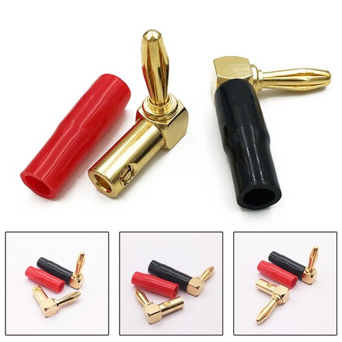 High Performance 4mm Banana Connectors at 90 Degrees for Speaker Wiring - Picture 9 of 10