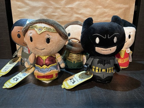 Hallmark Itty Bittys Batman, Wonder Woman, Aquaman, Cyborg, Shazam Lot of 5