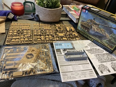 Tamiya 1:48 German Tank Panther Ausf D Model Kit 32597 Open Box & Patton Decals