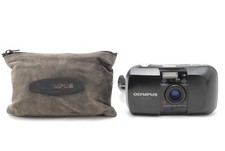  MINT w/Case Olympus  mju Black Point  Shoot 35mm Film Camera From JAPAN