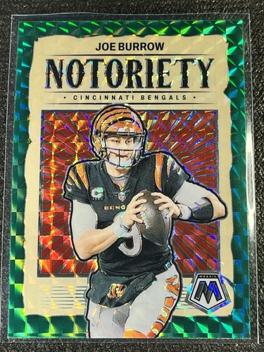 2024 Panini Mosaic - Notoriety Joe Burrow #2 Green Mosaic Prizm